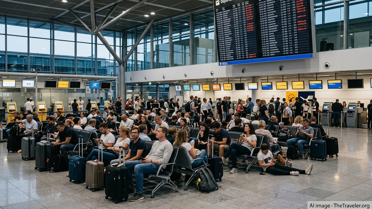 Major Disruptions Strand Air Travelers at Frankfurt and Munich